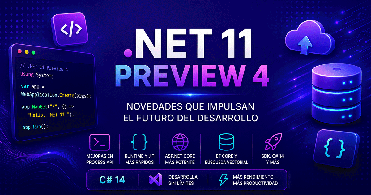 .NET 11 Preview 4 ya está disponible - Programando a medianoche